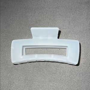 Medium White Hair Claw Clip